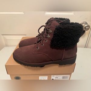 NEW Women’s UGG Romely Heritage Boots Sz 6.5 Burnt Cedar Brown
